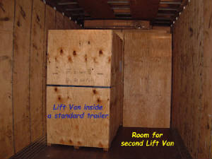 Trailer Partially Loaded with Lift Vans