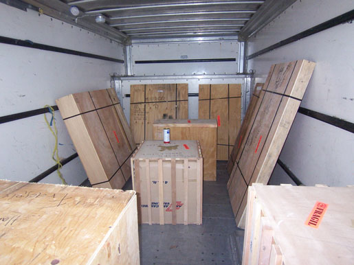 Crates ready for fumigation